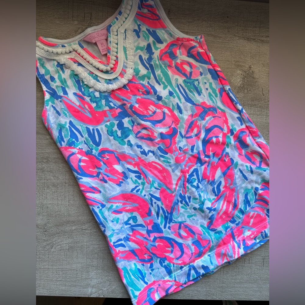 EUC Lilly Pulitzer XS toddler Harper Lobster Print
